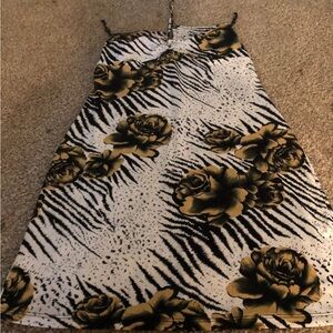 Floral Zebra Print Dress